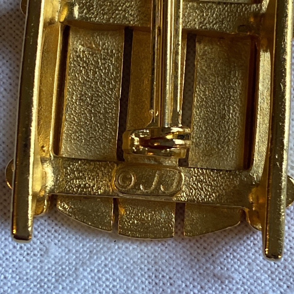 JJ Jonette downhill sled brooch and Vintage Christmas tree brooch . - Picture 6 of 8